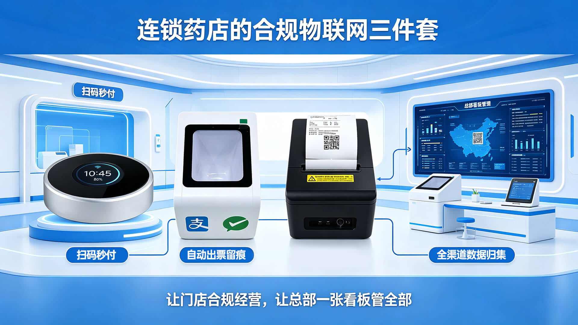 药店连锁为什么需要云打印机、云扫码盒子和数联盒？连锁药店数字化全解析