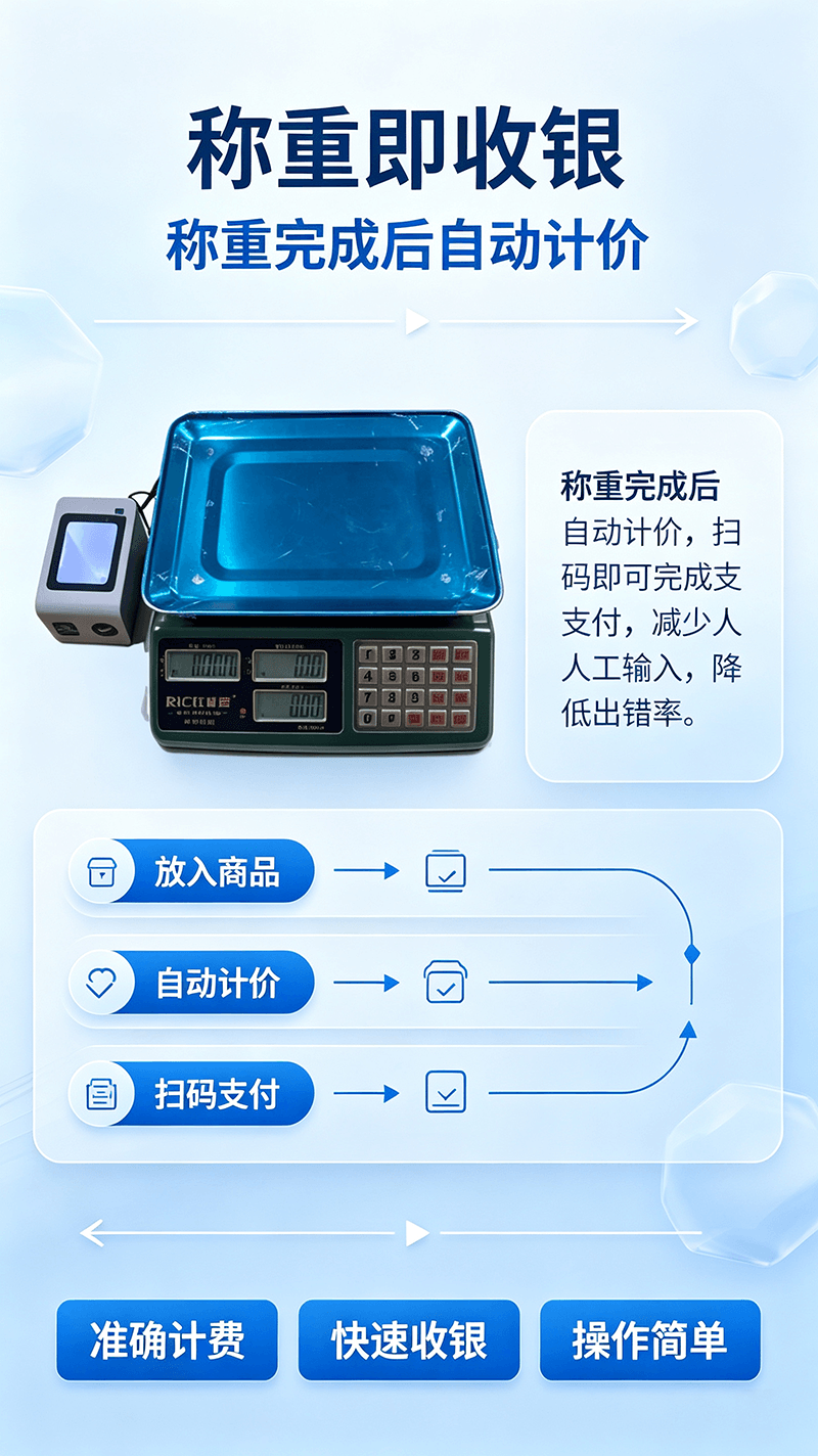 扫码收银电子秤 展示图 2